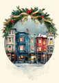 Sticker Sheet / Greeting Card – Christmas City Full Cat. No. 5411