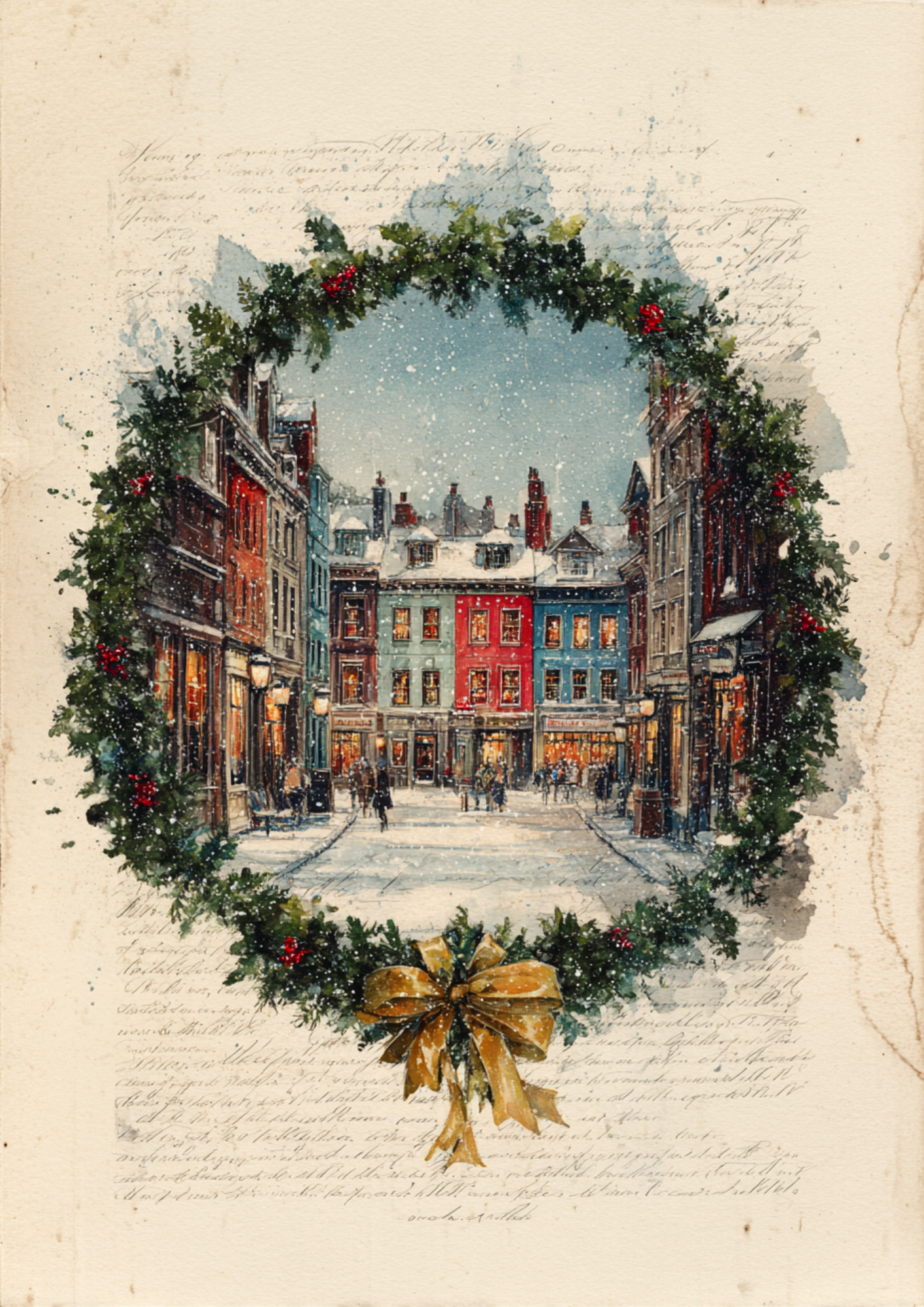 Sticker Sheet / Greeting Card – Christmas City Full Cat. No. 5413