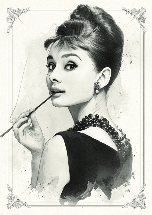 Sticker Sheet / Greeting Card – Audrey Hepburn Full Cat. No. 5420