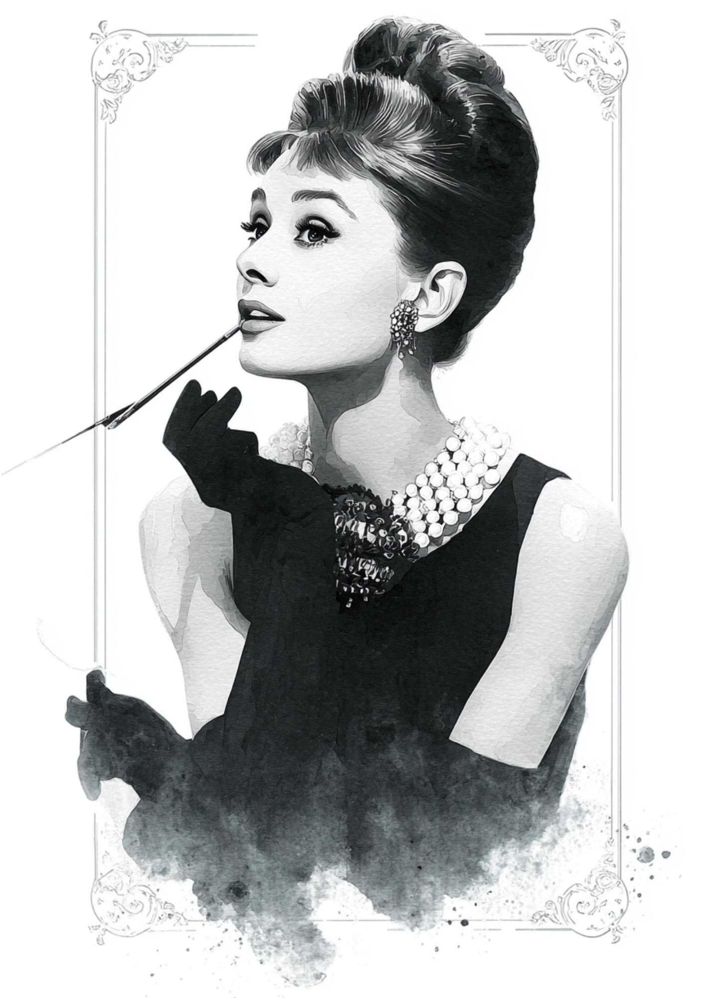 Sticker Sheet / Greeting Card – Audrey Hepburn Full Cat. No. 5421