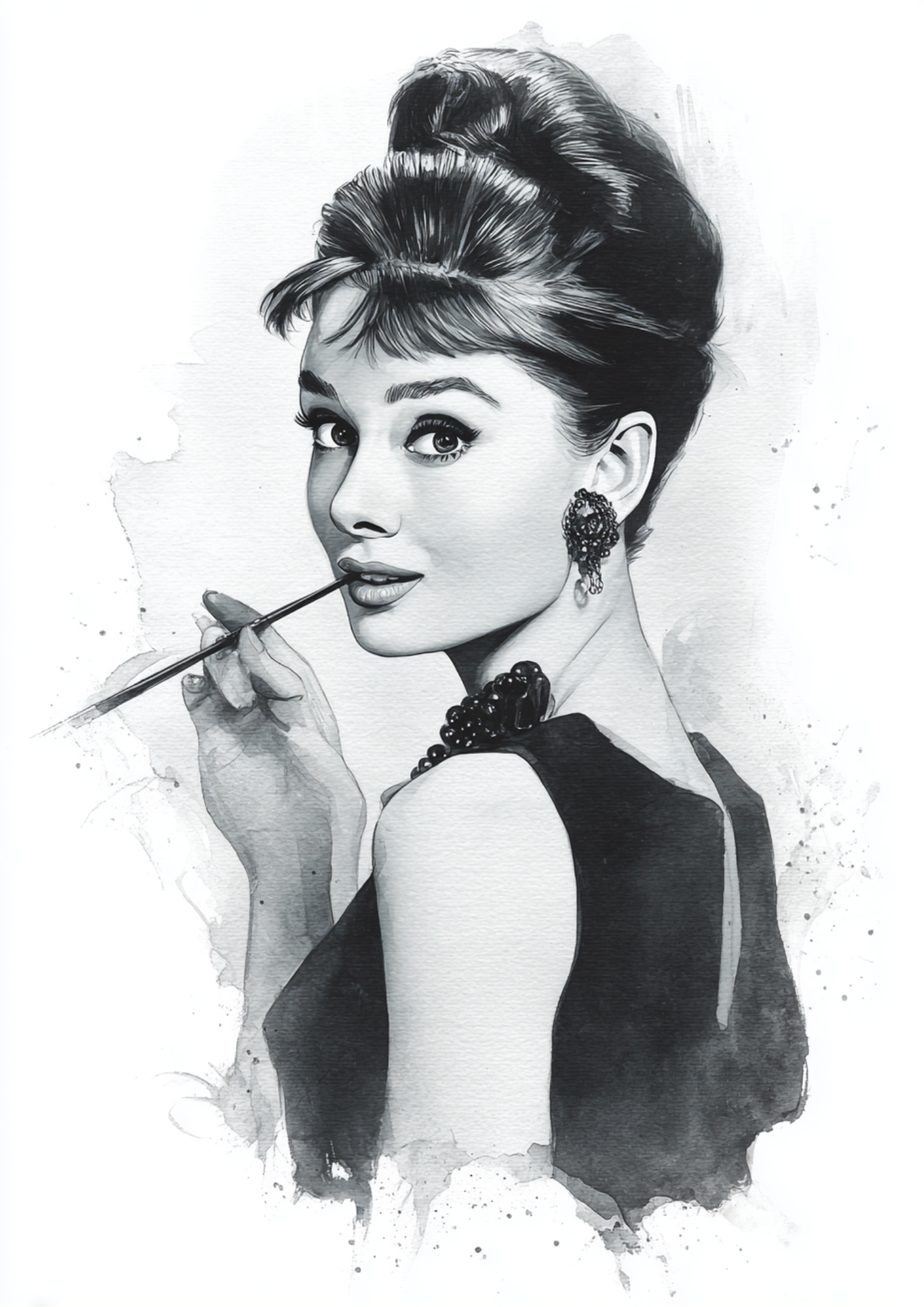 Sticker Sheet / Greeting Card – Audrey Hepburn Full Cat. No. 5422