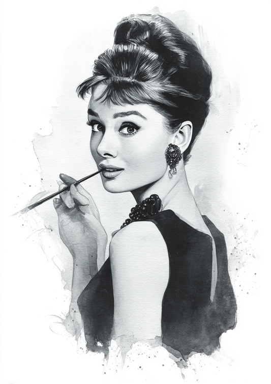 Sticker Sheet / Greeting Card – Audrey Hepburn Full Cat. No. 5422