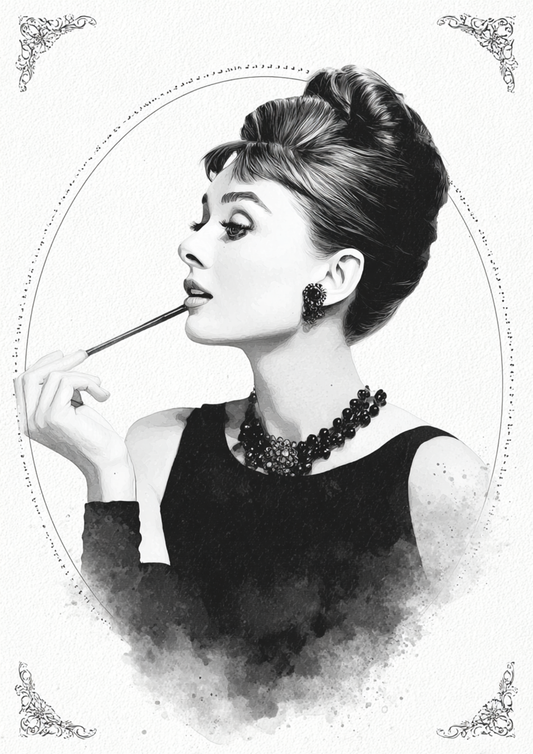 Sticker Sheet / Greeting Card – Audrey Hepburn Full Cat. No. 5423