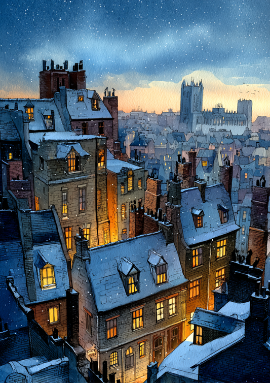 Sticker Sheet / Greeting Card – Winter City Full Cat. No. 5425