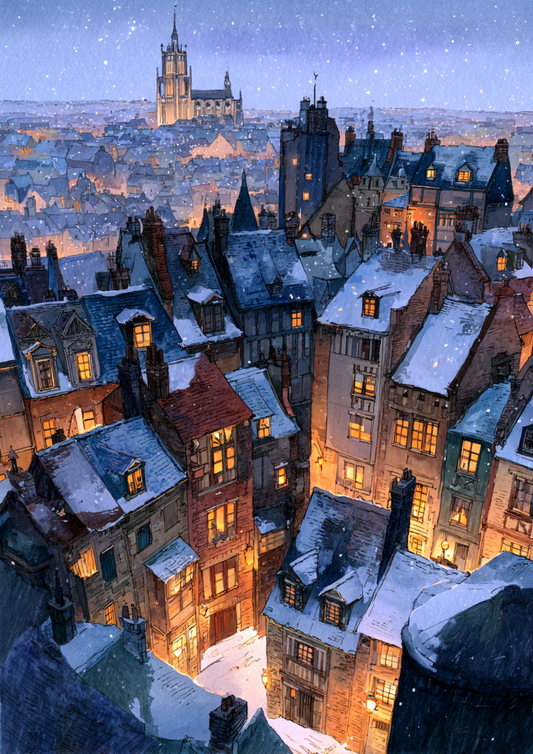 Sticker Sheet / Greeting Card – Winter City Full Cat. No. 5427