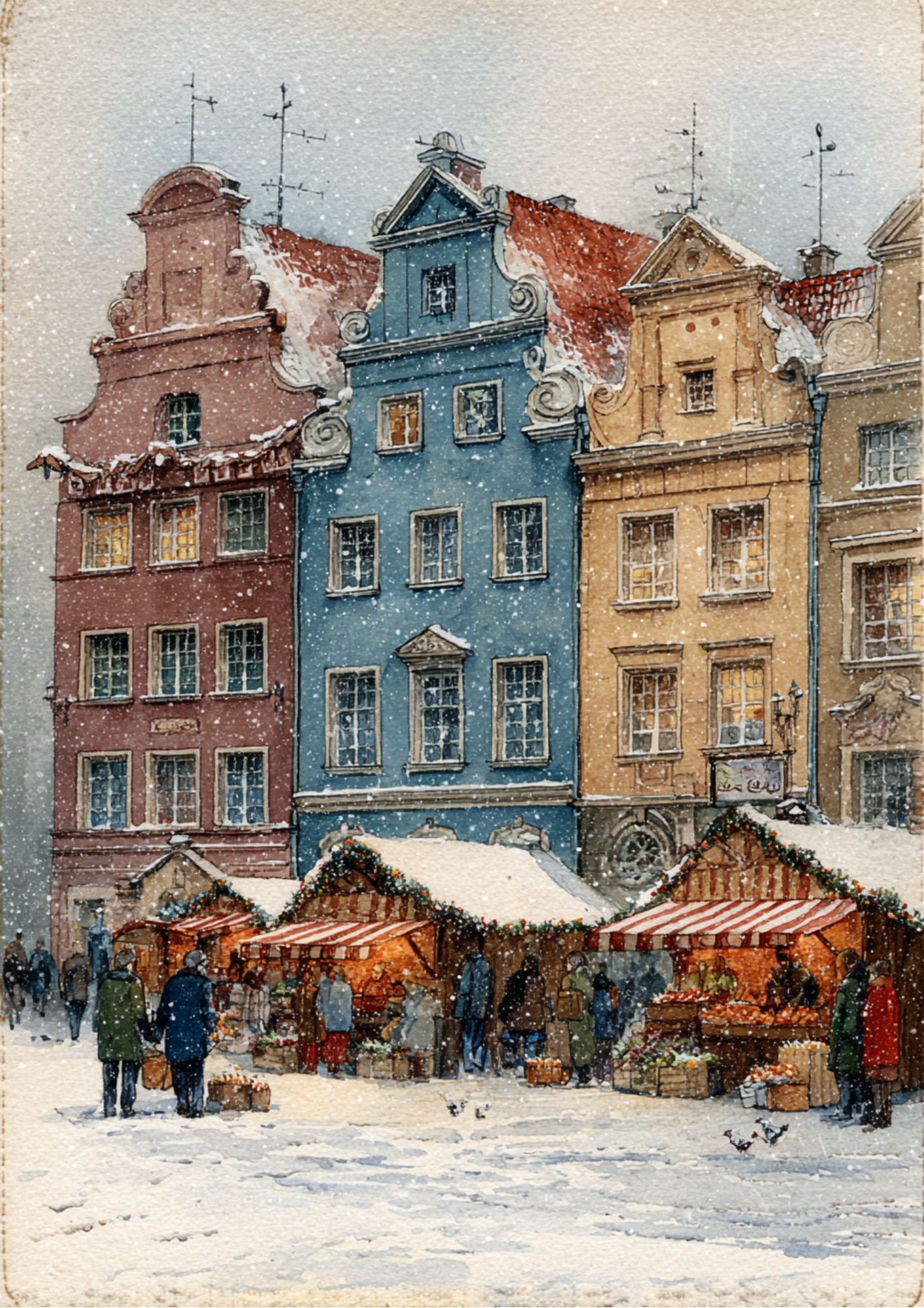 Sticker Sheet / Greeting Card – Winter City Full Cat. No. 5432