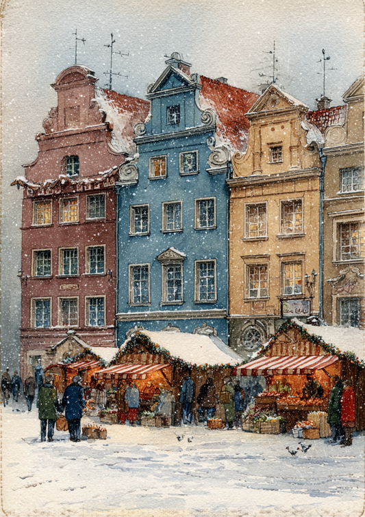 Sticker Sheet / Greeting Card – Winter City Full Cat. No. 5432