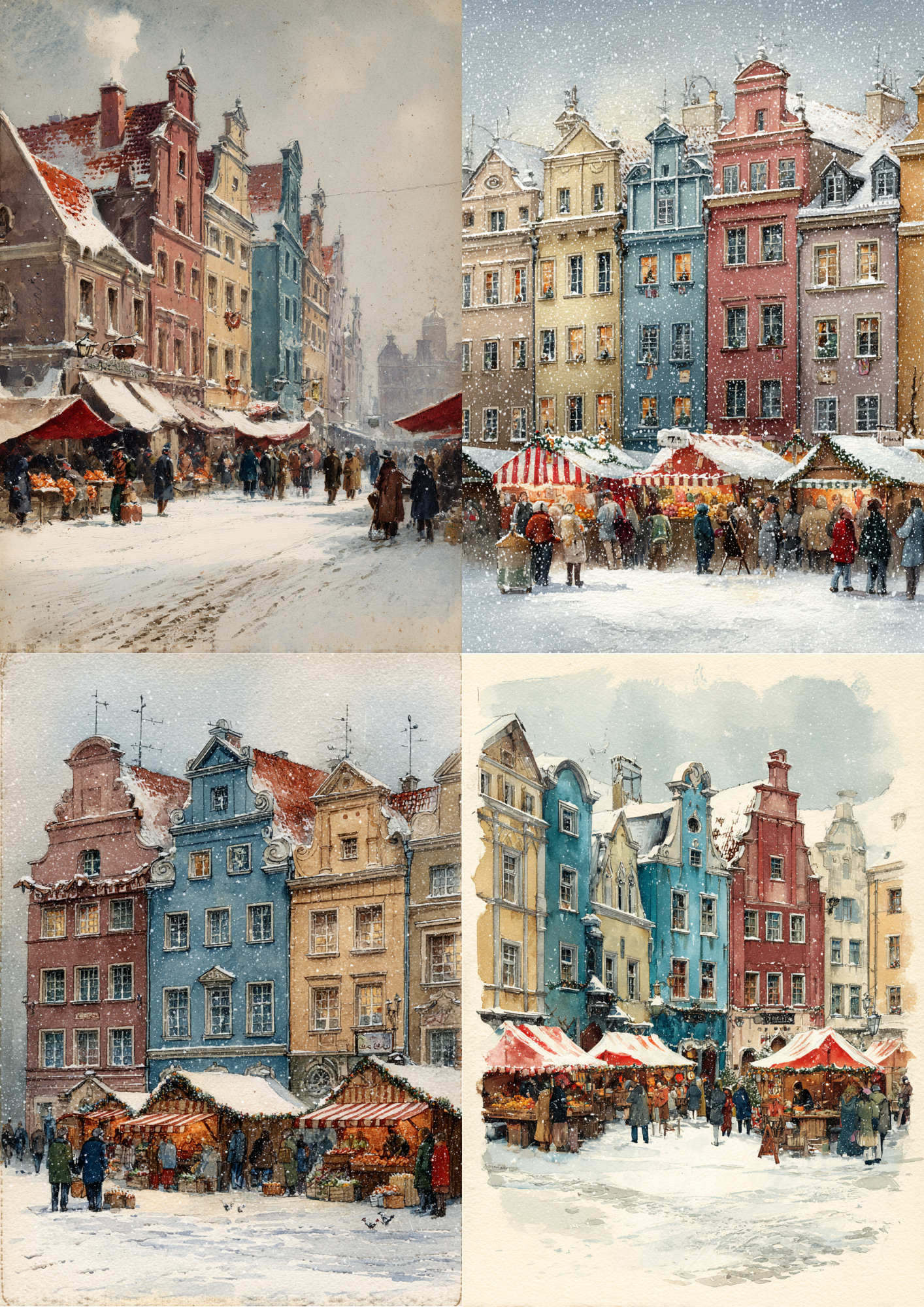 Sticker Sheet / Greeting Card – Winter City Collage Cat. No. 5433