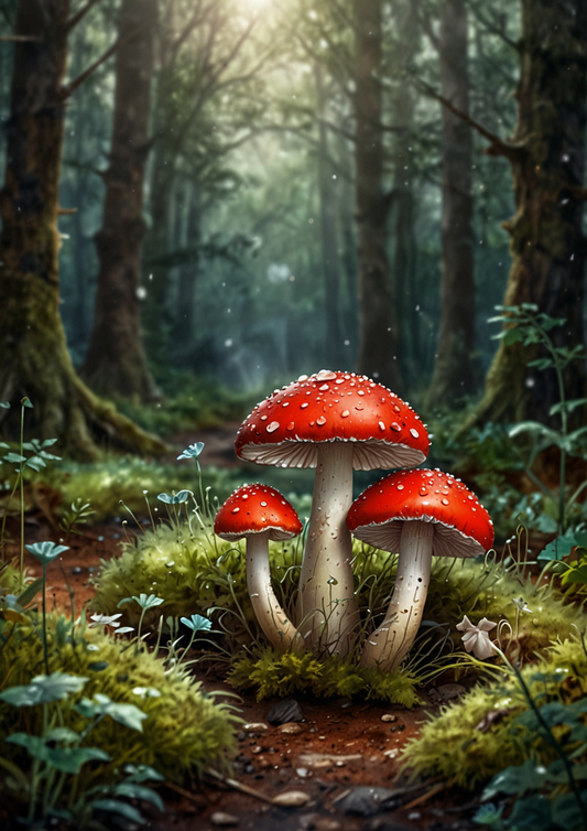 Sticker Sheet / Greeting Card – Toadstools Full Cat. No. 5434
