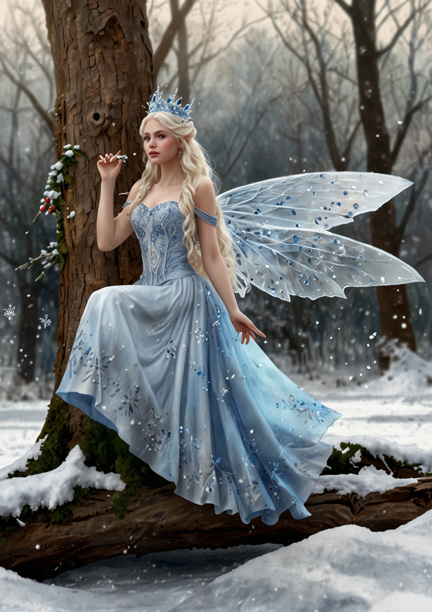 Sticker Sheet / Greeting Card – Winter Forest Fairy Full Cat. No. 5450