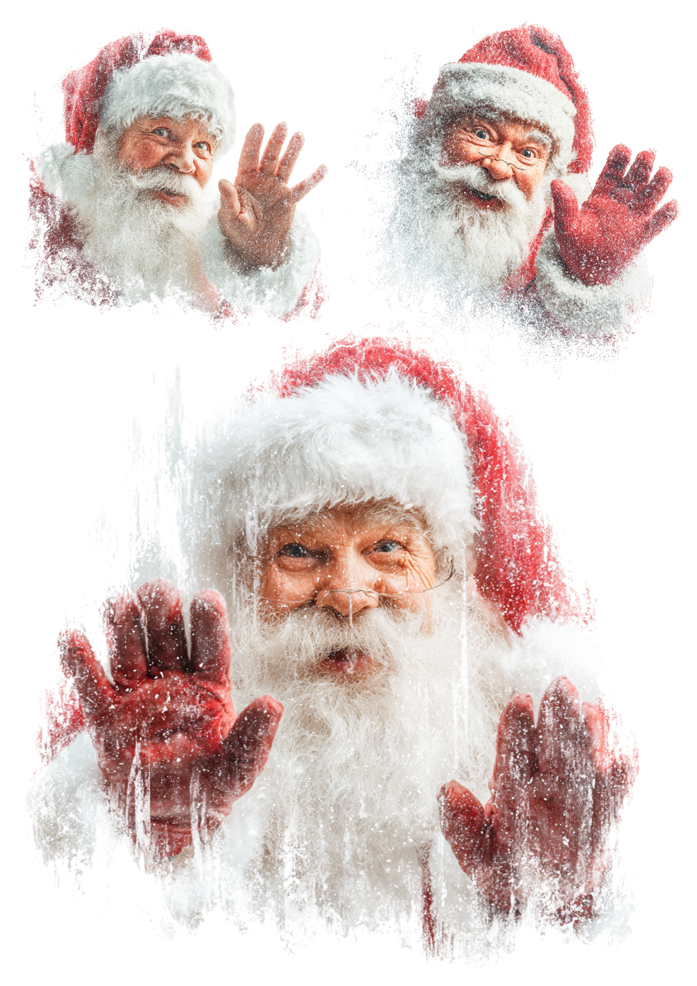 Sticker Sheet / Greeting Card – Santa Claus Collage Cat. No. 5489
