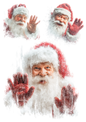 Sticker Sheet / Greeting Card – Santa Claus Collage Cat. No. 5489