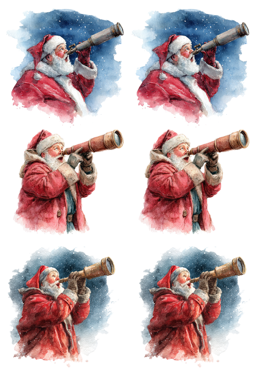 Sticker Sheet / Greeting Card – Santa Claus Collage Cat. No. 5490