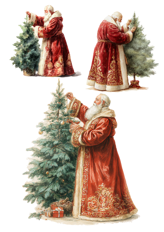 Sticker Sheet / Greeting Card – Santa Claus Collage Cat. No. 5491