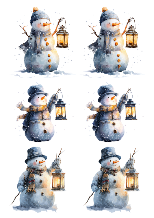 Sticker Sheet / Greeting Card – Snowman Collage Cat. No. 5498