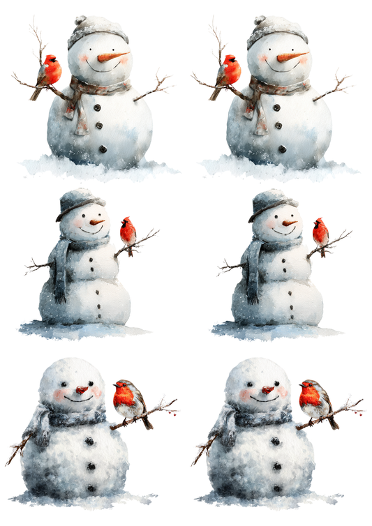 Sticker Sheet / Greeting Card – Snowman Collage Cat. No. 5499