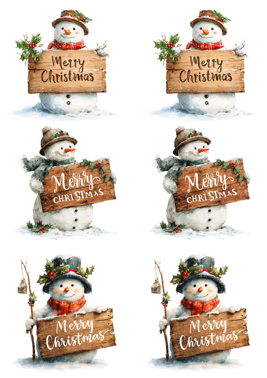 Sticker Sheet / Greeting Card – Snowman Collage Cat. No. 5500