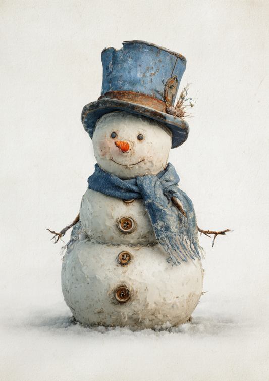 Sticker Sheet / Greeting Card – Snowman Full Cat. No. 5504