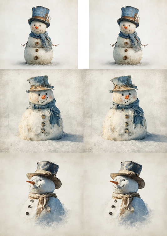 Sticker Sheet / Greeting Card – Snowman Collage Cat. No. 5505