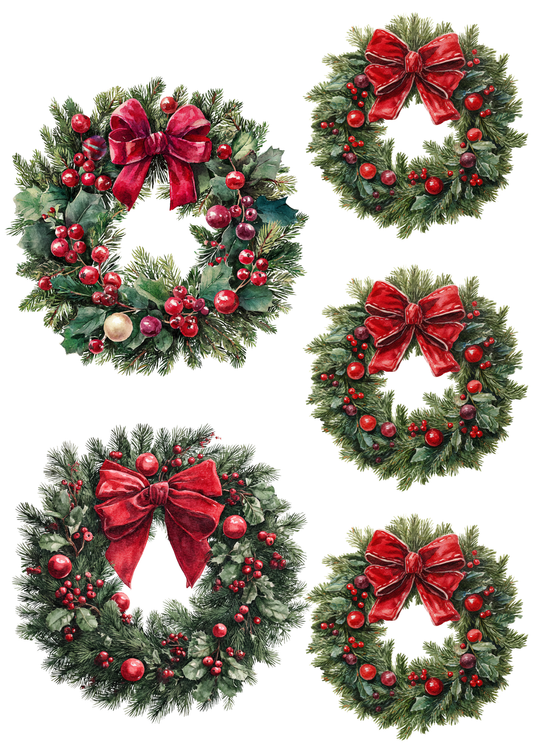 Sticker Sheet / Greeting Card – Christmas Decorations Collage Cat. No. 5509
