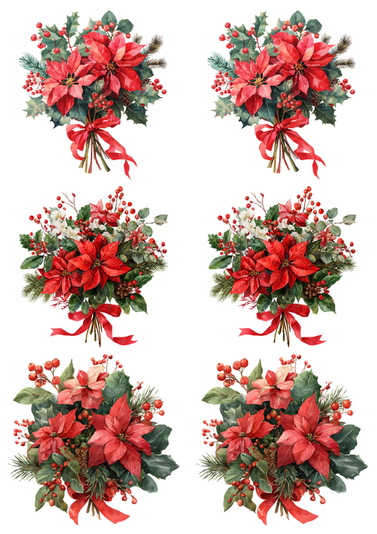Sticker Sheet / Greeting Card – Christmas Decorations Collage Cat. No. 5510