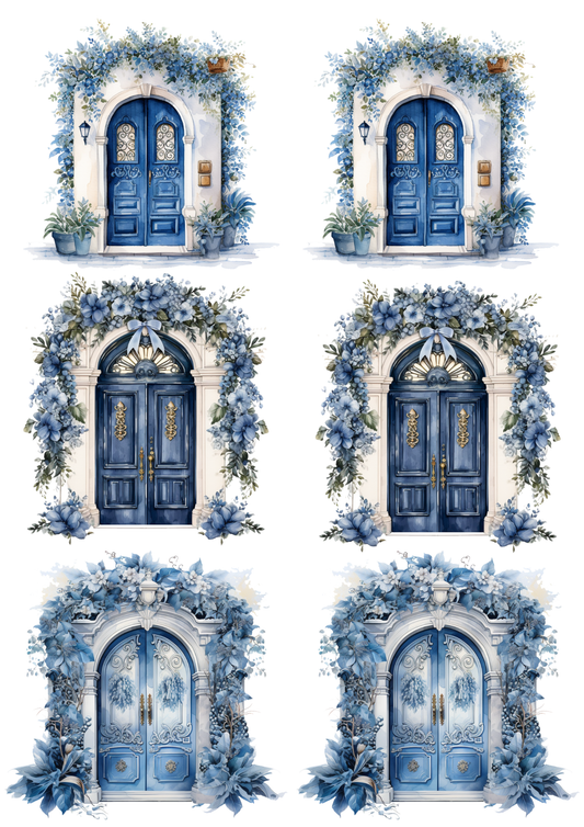 Sticker Sheet / Greeting Card – Doors Collage Cat. No. 5522