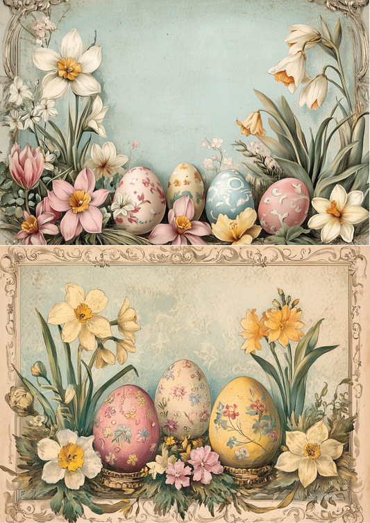 Sticker Sheet / Greeting Card – Easter Eggs Collage Cat. No. 5525