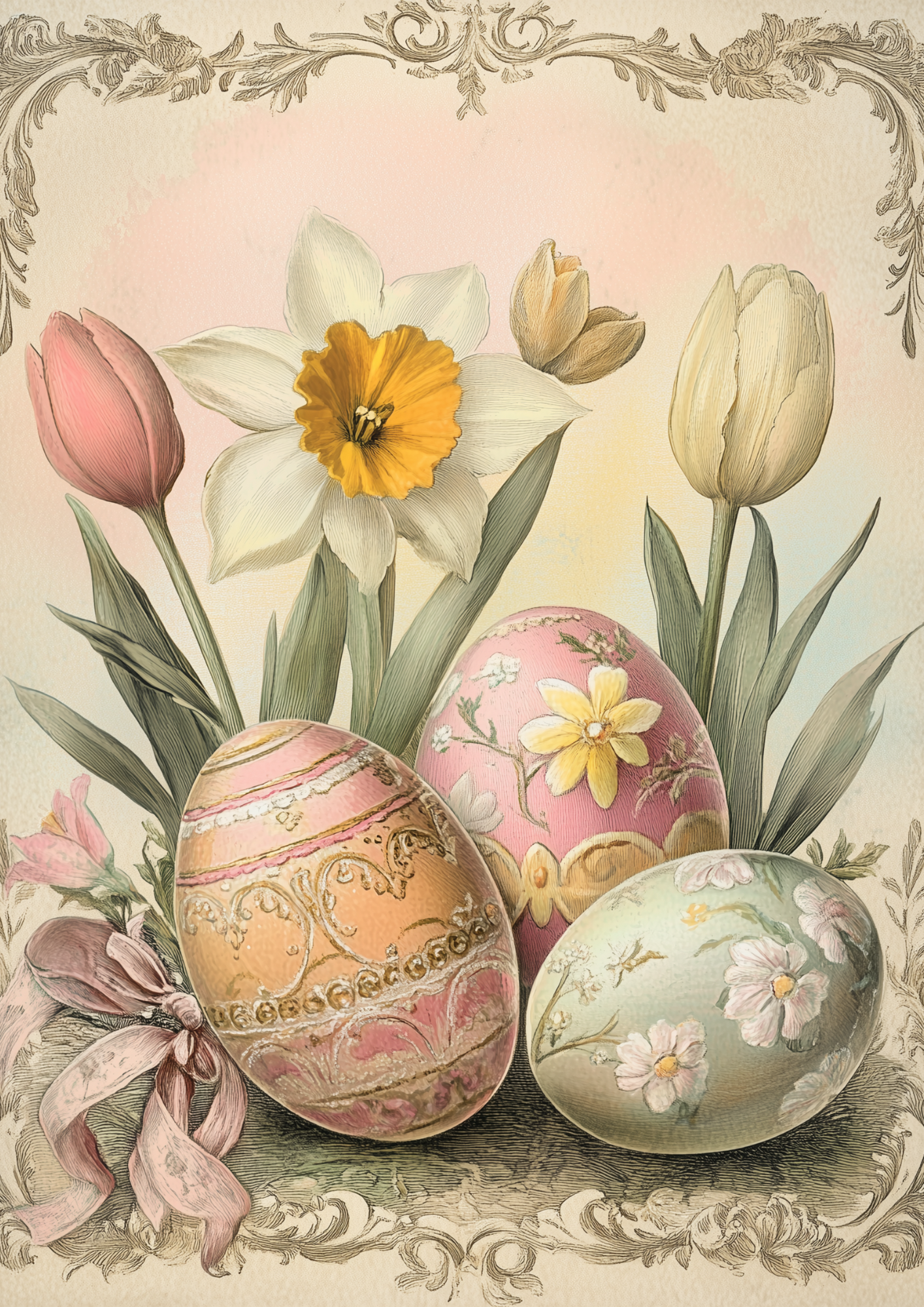 Sticker Sheet / Greeting Card – Easter Eggs Full Cat. No. 5533