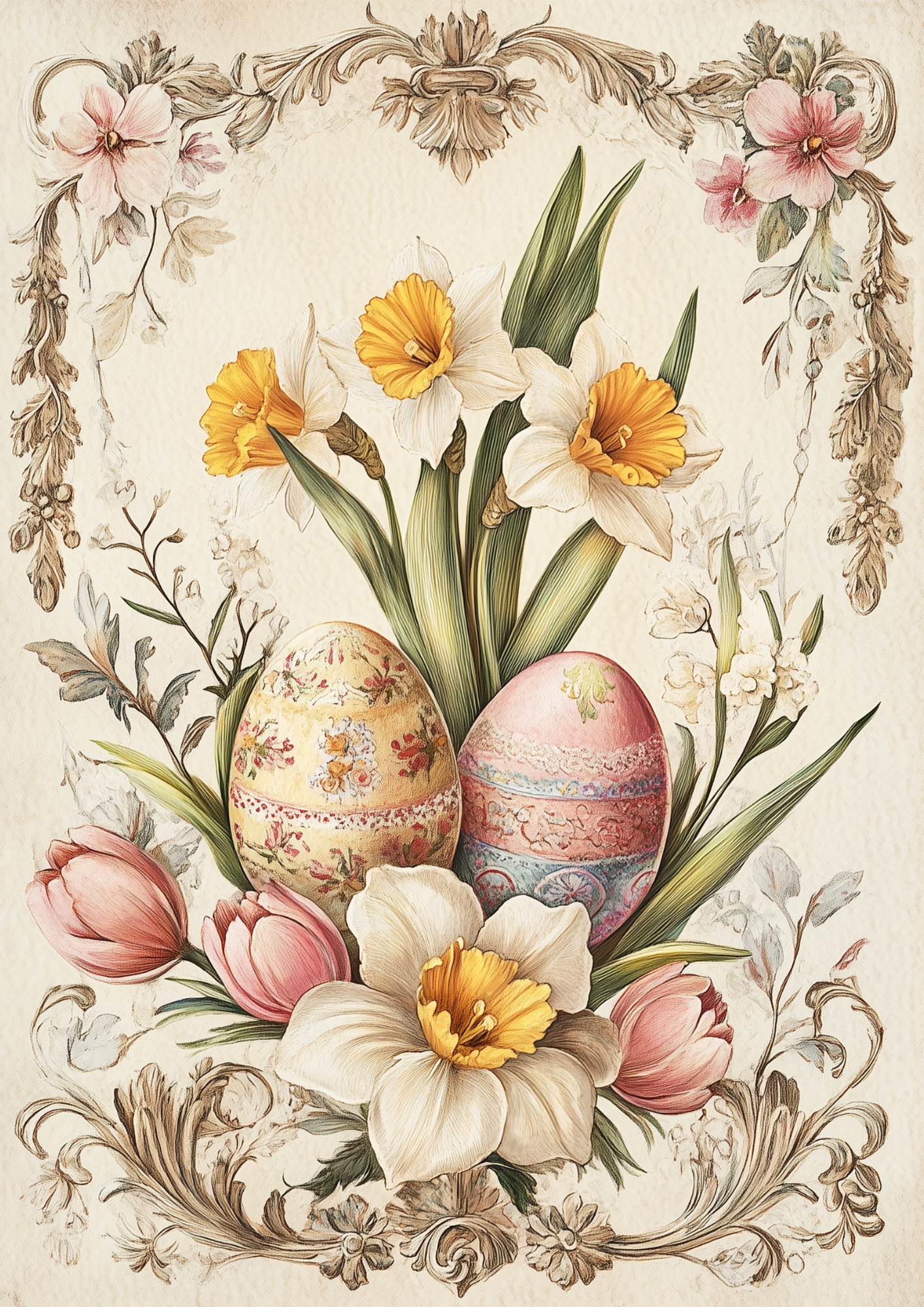 Sticker Sheet / Greeting Card – Easter Eggs Full Cat. No. 5534