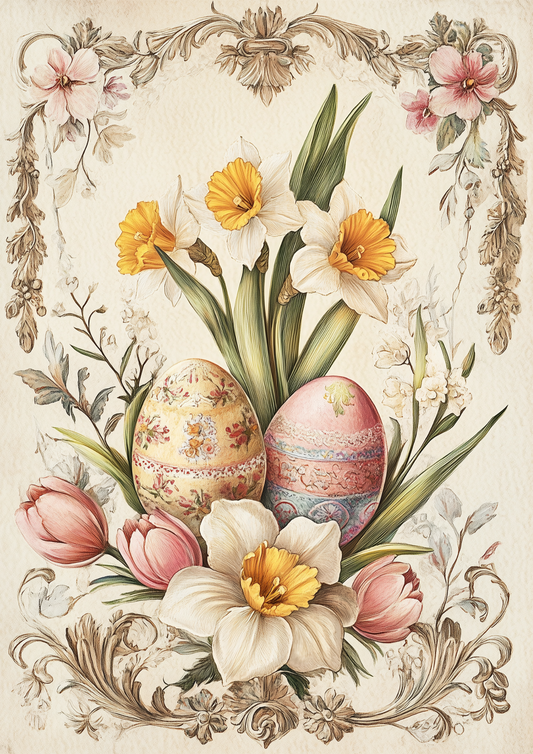 Sticker Sheet / Greeting Card – Easter Eggs Full Cat. No. 5534