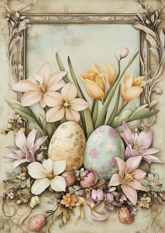 Sticker Sheet / Greeting Card – Easter Eggs Full Cat. No. 5536