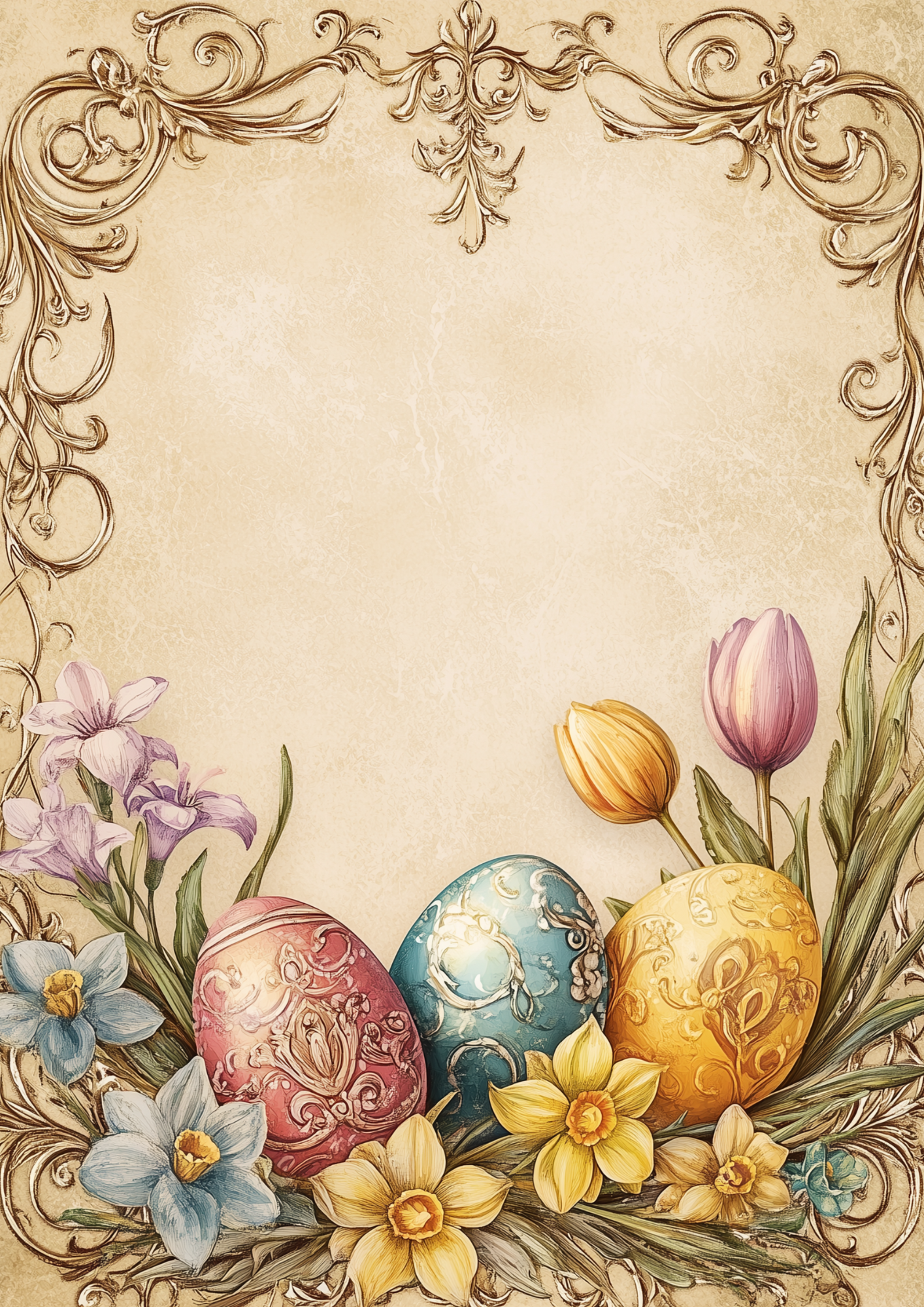 Sticker Sheet / Greeting Card – Easter Eggs Full Cat. No. 5537