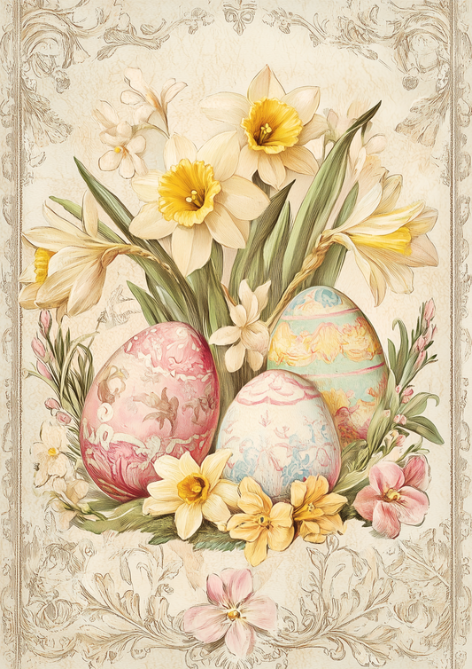 Sticker Sheet / Greeting Card – Easter Eggs Full Cat. No. 5539