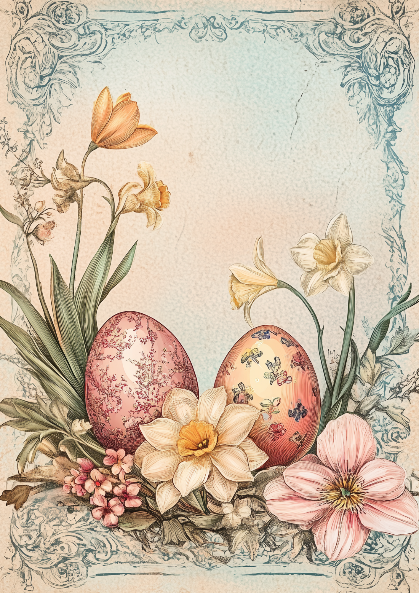 Sticker Sheet / Greeting Card – Easter Eggs Full Cat. No. 5540
