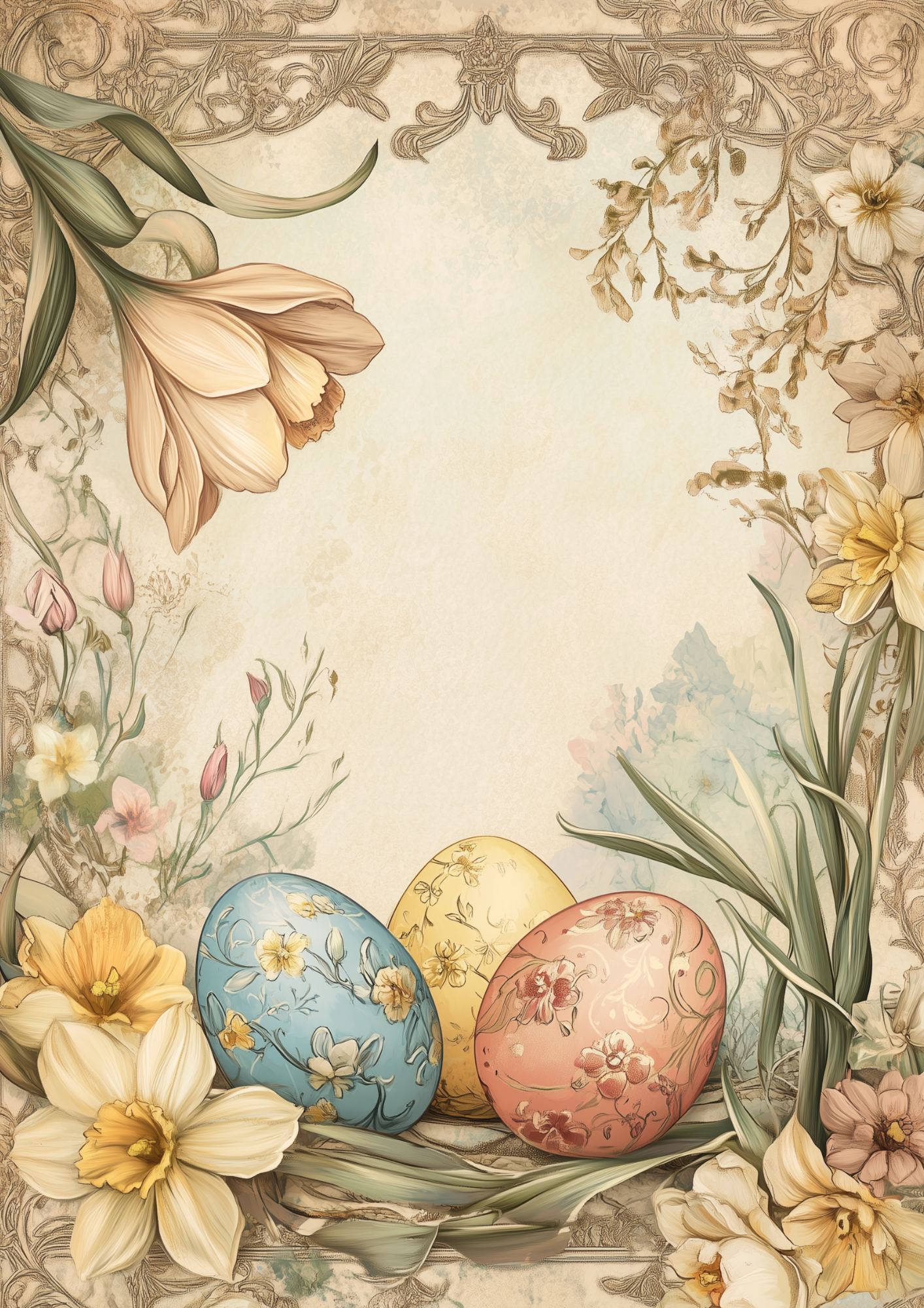 Sticker Sheet / Greeting Card – Easter Eggs Full Cat. No. 5542