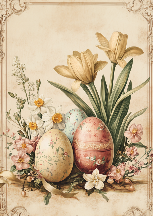 Sticker Sheet / Greeting Card – Easter Eggs Full Cat. No. 5544