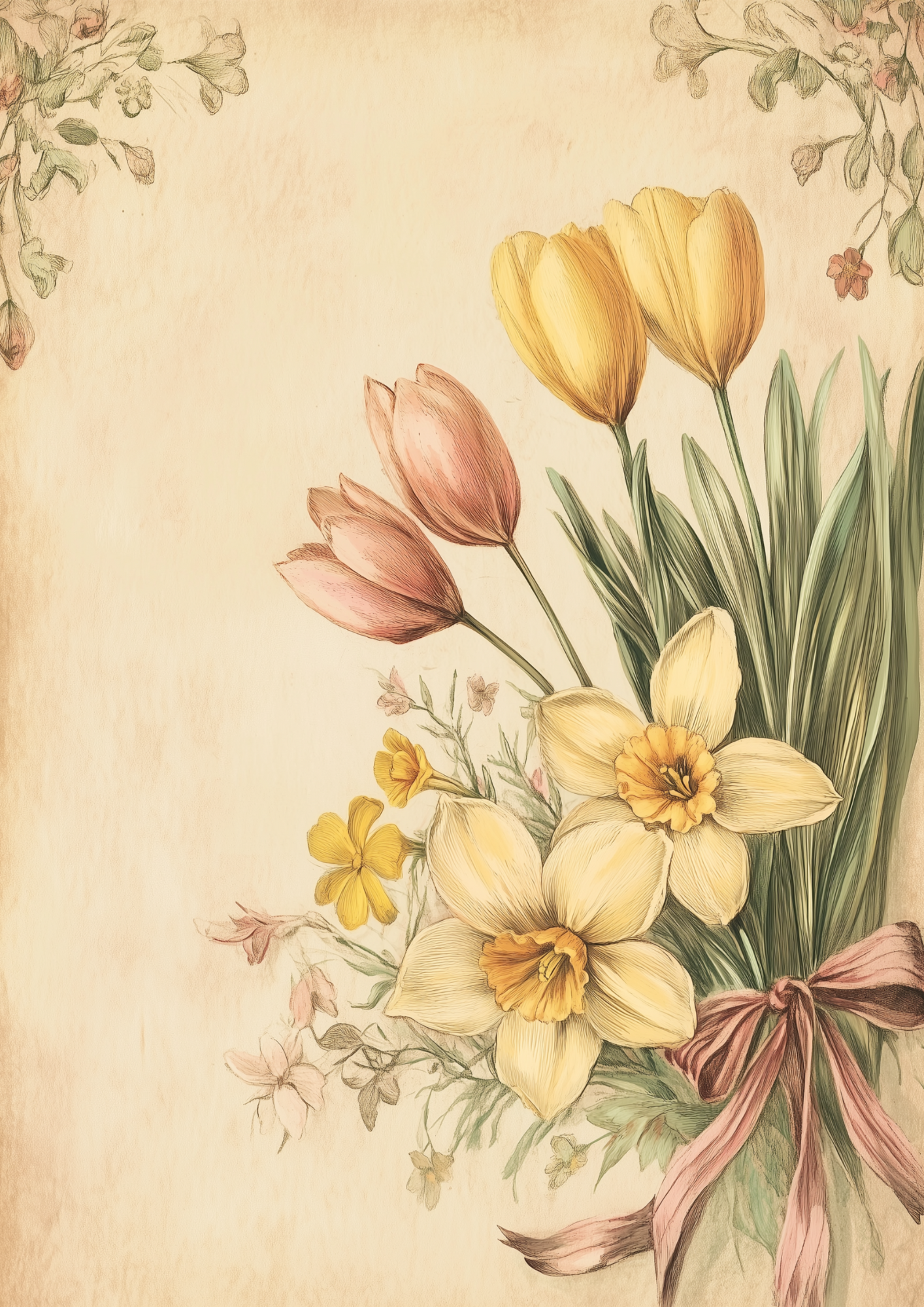 Sticker Sheet / Greeting Card – Daffodils Full Cat. No. 5553