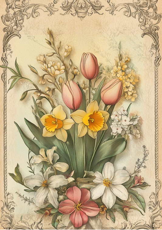 Sticker Sheet / Greeting Card – Daffodils Full Cat. No. 5554
