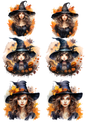 Sticker Sheet / Greeting Card – Witch Collage Cat. No. 5569