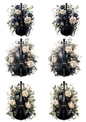 Sticker Sheet / Greeting Card – Violin In Flowers Collage Cat. No. 5586