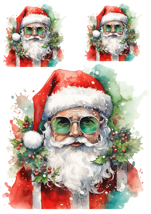 Sticker Sheet / Greeting Card – Santa Claus Collage Cat. No. 5622