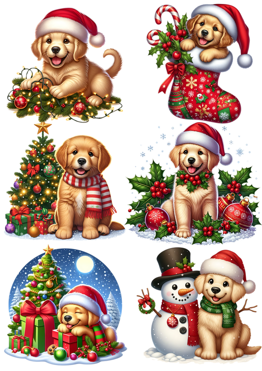 Sticker Sheet / Greeting Card – Dogs Christmas Collage Cat. No. 5633