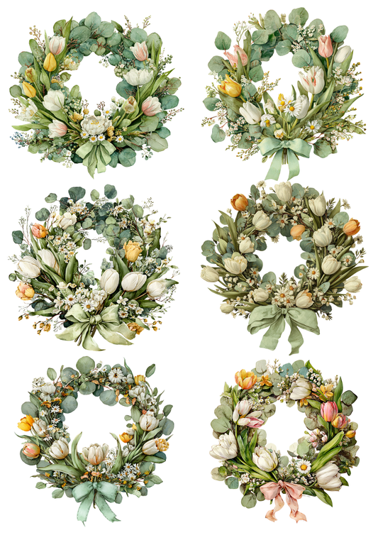 Sticker Sheet / Greeting Card – Wreaths Collage Cat. No. 5640