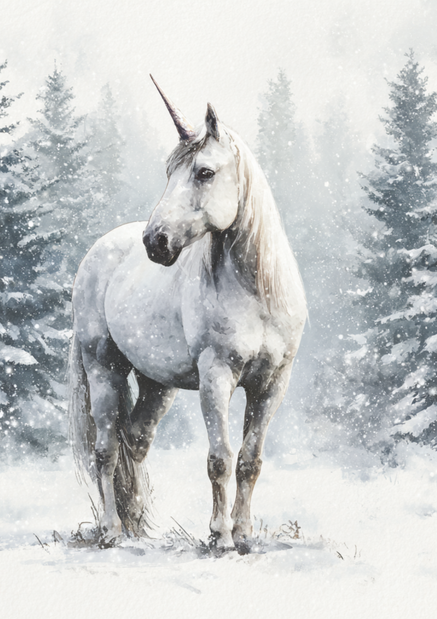 Sticker Sheet / Greeting Card – Unicorn Full Cat. No. 5659