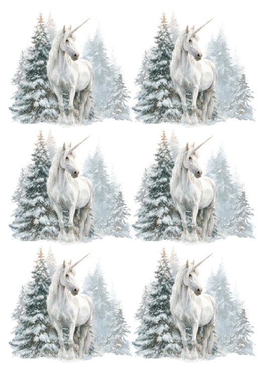 Sticker Sheet / Greeting Card – Unicorn Collage Cat. No. 5660