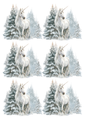 Sticker Sheet / Greeting Card – Unicorn Collage Cat. No. 5660