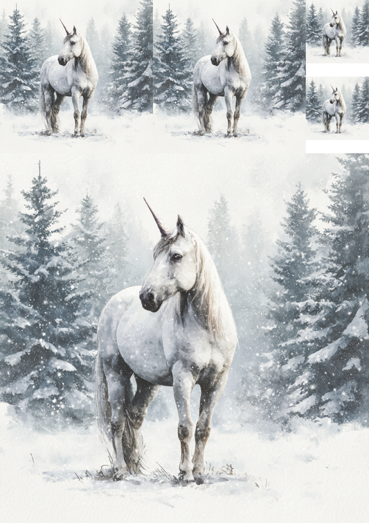Sticker Sheet / Greeting Card – Unicorn Collage Cat. No. 5661
