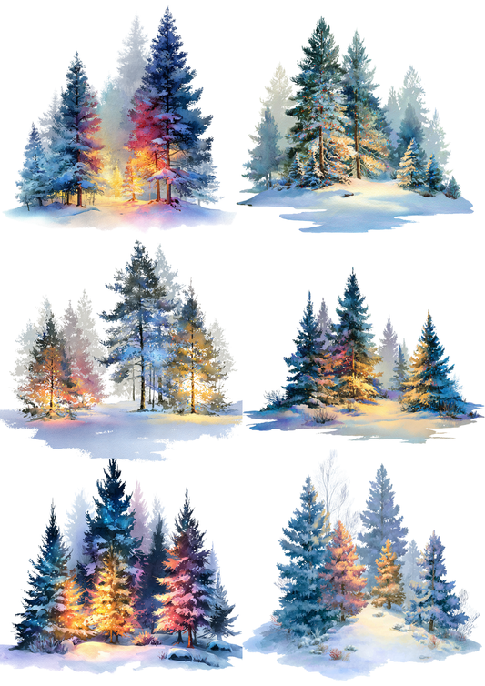 Sticker Sheet / Greeting Card – Forest Collage Cat. No. 5665
