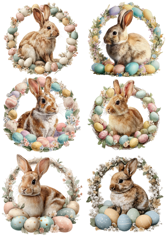 Sticker Sheet / Greeting Card – Easter Bunny Collage Cat. No. 5668