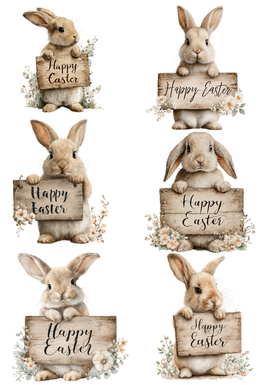 Sticker Sheet / Greeting Card – Easter Bunny Collage Cat. No. 5669
